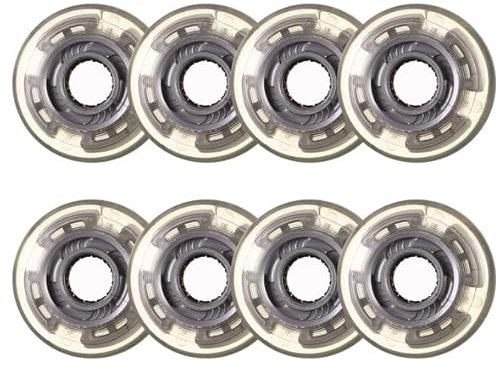 Generisch Inliner Skate Räder Indoor/Outdoor Rollschuh Räder 8er Pack LED Leuchträder, 70 mm, Flash Inline Skate Ersatz Rollen 85A, leuchtet im Dunkeln