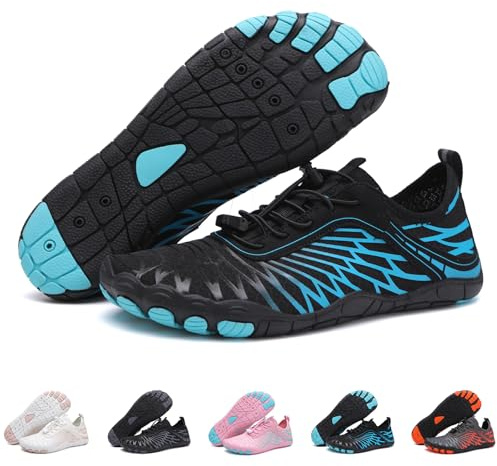 Barezoey Hiking Barefoot Shoes Womens Mens Wide Toe Box Water Shoe | Zero Drop Sea Aqua Shoes Comfortable & Non-slip Barefoot Trainers Vitality Shoe Women's Athletic Footwear for Walking Hiking