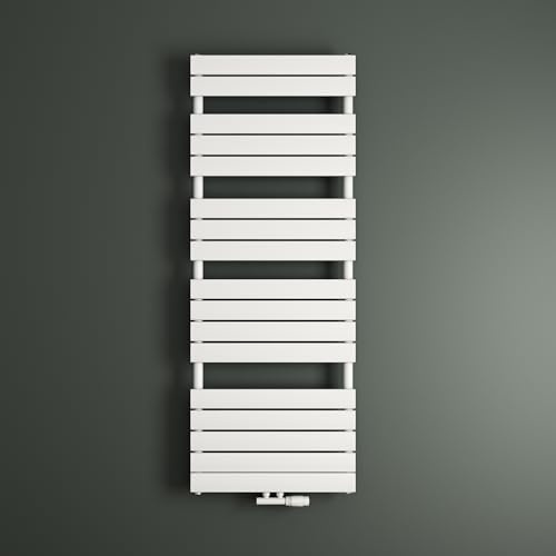 Mai & Mai Badheizkörper Handtuchheizkörper Handtuchhalter Heizkörper bad flach 160x60cm in Weiß Seitenanschluss & Mittelanschluss Paneelheizkörper Horizontal Handtuchwärmer Badheizung