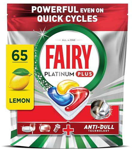 Fairy Platinum Plus Dishwasher Tablets Lemon, 65 Capsules