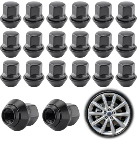20 Stück Radmutter M12 x 1,5 für Ford Focus Fiesta Mondeo Kuga KA Vor 2012 | für Focus C-MAX S-MAX Galaxy Fusion Puma Escort Mk5,SW19mm,Sechskant Chrom Radmuttern mit 60 Grad Kegelhalterung