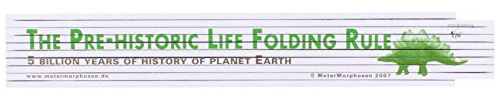 Pre-historic Life Folding Ruler: 5 Billion Years of History of Planet Earth
