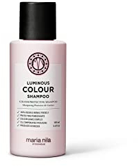 Maria Nila Luminous Colour Shampoo, reduziert Farbverlust beim Waschen, Granatapfel wirkt der Austrocknung entgegen, 100% vegan, Sulfat & Parabenfrei 100ml