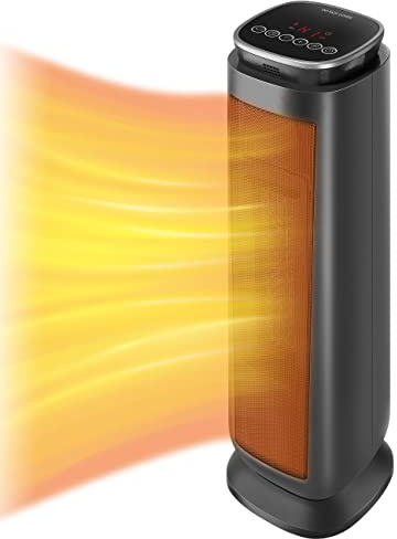 Midea Heizlüfter Energiesparend Leise, Keramik-Heizlüfter 2000W mit ECO Modus& Überhitzungsschutz, 70°Oszillation,8H Timer,Elektro-Heizung mit 3 Heizstufen für Wohnzimmer,Büro