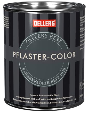OELLERS Pflaster Color, 1 Liter, Ziegelrot, Lasur für Pflastersteine, Beton und Putze, Betonfarbe, schützt Oberflächenstruktur