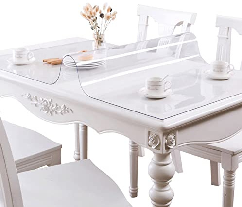 FANIVIN PVC Tovaglia Trasparente Spessore 1.5mm Impermeabile 80x130cm