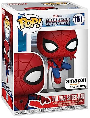 Funko POP! Marvel: Civil War Build A Scene - Spider-Man - Captain America 3 - Amazon Exclusive - Collectable Vinyl Figure - Gift Idea - Official Merchandise - Toys for Kids & Adults - Movies Fans