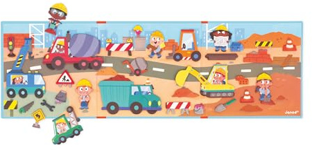 Janod - Magnéti'Stories Cantiere - Gioco Educativo Magnetico 30 Calamite - Giocattolo per Bambini in Cartone FSC - Sviluppa l'Immaginazione e Le Abilità Fino-Motorie - dai 3 Anni, J05454