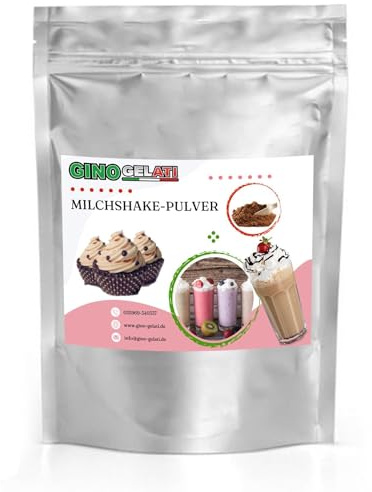 Gino Gelati Keks Sahne Milchshake Pulver 10 Kg, schnelle und einfache Zubereitung, Softeismaschinen geeignet, Sommergetränke, Natürliche Aromen, für Restaurants und private Küche