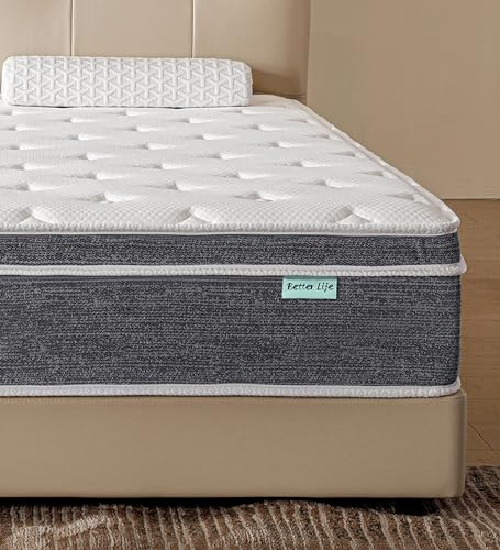 Acochey Full Size Mattress,12 Inch Gel Memory Foam Hybrid Mattress in a Box with Independent Pocket Spring for Motion Isolation Pressure Relief,Extra Edge Support,CertiPUR-US Certified.