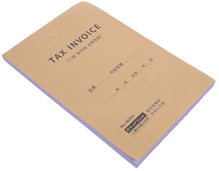 HOMSFOU Carnet de Reçus en Anglais 2 Exemplaires 100 Pages, Formulaire en Deux Parties pour Factures de Commande, Registre des Factures et Suivi Commercial, Bloc de Reçus Multifonction