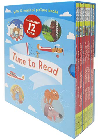 Time To Read Collection 12 Books Set ( What The Ladybird Heard, A Squash and A Squeeze, Football Fever, Hamilton Hats, Room on the Broom, The Gruffalo, The Gruffalo Child...) Books for Early Learners