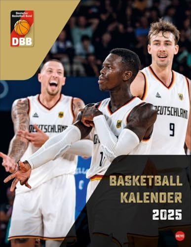 DBB Basketball Posterkalender 2025: Wandkalender für Basketball-Fans. Die deutsche Basketball-Nationalmannschaft auf zwölf Fotos in einem Kalender