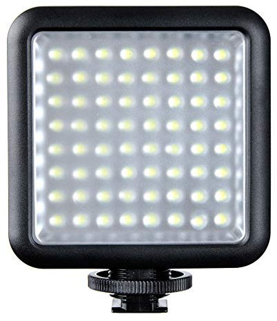 GODOX LED64 LED Videoleuchte schwarz mit 64 LEDs (Universal, 5500 K, 4,5 W, Akku/Batterie)