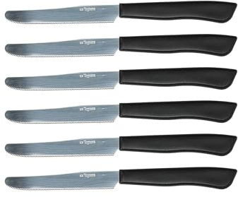 Tognana Mythos, set 6 coltelli da tavola, acciaio, nero