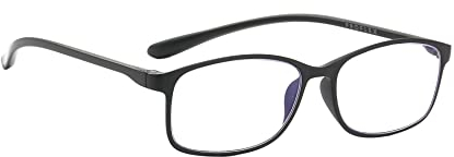 PROFLEX BluOptix filtre de lumière bleue, légères, flexibles, résistantes aux rayures, les femmes et les hommes, d'ordinateur, lunettes de lecture(BLK; +1,5)