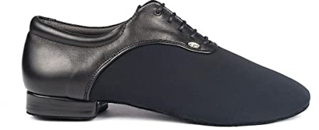 PortDance PD030 - Zapatos de baile para hombre (neopreno/piel, 2 cm, estándar, fabricado en Portugal), Negro , 46 EU