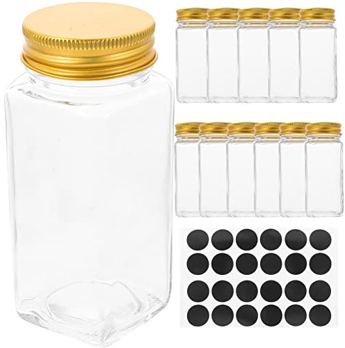 Luxshiny 12stücke Teiliges Gewürzbehälter Schraubdeckel Für Aufbewahrung Von Salz Und Pfeffer Langlebig Und Leicht Zu Reinigen Für Saubere Küche Und Präzises Dosieren