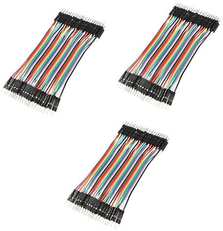 Mikikit 120pcs Breadboard Jumper Wires Male to Male Connectors for Electronic Circuit Projects Breadboard Jumper Wire Cable Kit for Prototype Wiring