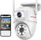 GUOANVISION Überwachungskamera Aussen, IP66 Kamera Überwachung Aussen WLAN IP Kamera Outdoor Kabel Außenkamera WiFi PTZ Outdoor Camera Dome Aussen Kamera Videoüberwachung Kamera
