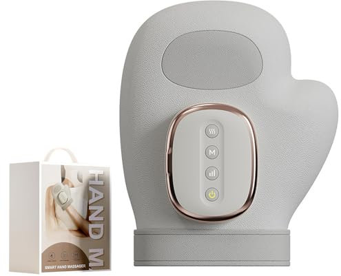 Masajeador de manos, 3 modos, masajeador eléctrico de manos con calor y compresión, masajeador de guantes inalámbricos, para artritis y masajeadores de dedo calentador de muñeca de túnel carpiano