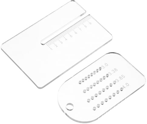 CORHAD Règle de Perforation Précise en Acrylique 2pcs pour Travail du Cuir, Outil Multifonctionnel Design Ergonomique pour Couture et Projets DIY