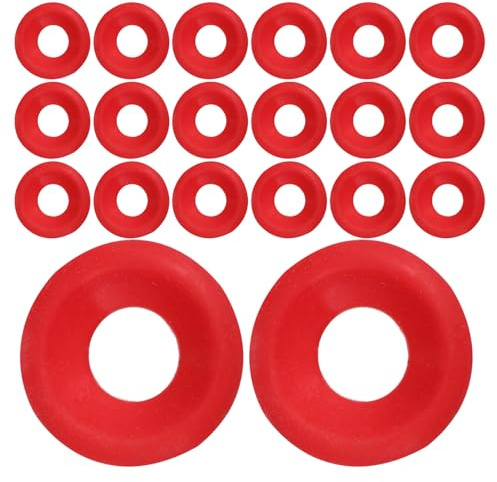 BESPORTBLE 35Pcs Red Sealing Gasket Set for Beer and Home Brew Bottles Leak-Proof Swing Top Bottle Seal Rings Replacement Water Gasket for Brewing and Beverage Storage