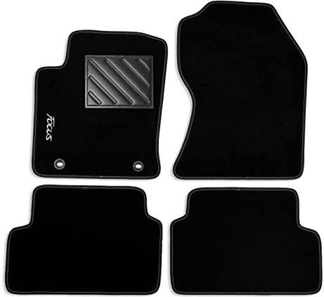 Tappetini compatibili per Focus 1° serie 1998-2004 in moquette con 1 logo ricamato e battitacco