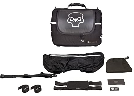 DEEMEED Tube Motorrad-Reisegepäck, Hecktasche aus wasserdichtem Cordura und italienischem Leder 24 LiterFassungsvermögen, Motorradsitz/Gepäckträger/Sissy Bar Tasche (Cordura & Leder, M (24 Liter))