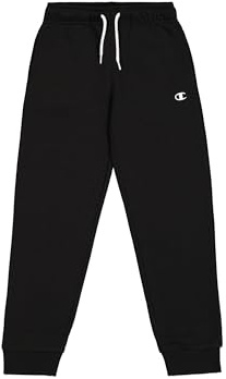 Champion Legacy Legacy Basics B - Ultralight Powerblend Fleece Rib Cuff Pantaloni da Tuta, Nero, 11-12 Anni Bambino FW23