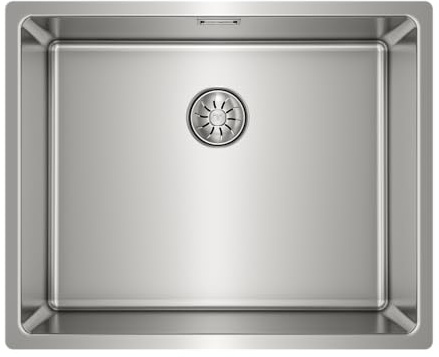 TEKA Fregadero Bajo Encimera 1 Seno Acero Inoxidable 18/10, Profundidad 200mm, Desagüe con Válvula Canasta 3½” y Sifón, SilentSmart, Incluye Accesorios de Fijación, BE LINEA RS15 50