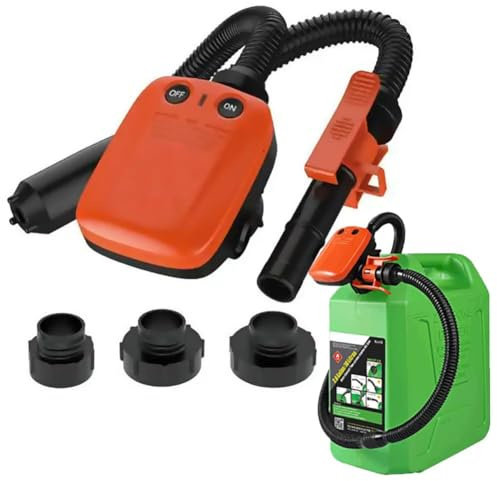RIJPEX Pompe de Transfert d'huile Diesel, Pompe à Baril à Essence, Pompe de Transfert de Pompe à Carburant électrique Automatique Rechargeable, Batterie au Lithium intégrée