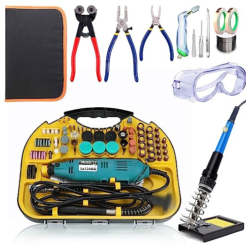 Kit Per Vetro Colorato, Kit Di Strumenti Professionali In Vetro Per Piastrelle A Mosaico Per Taglio E Molatura, Kit Di Avvio Per Vetro Colorato Premium Con Set Di Utensili Manuali Per Tagliavetro E S