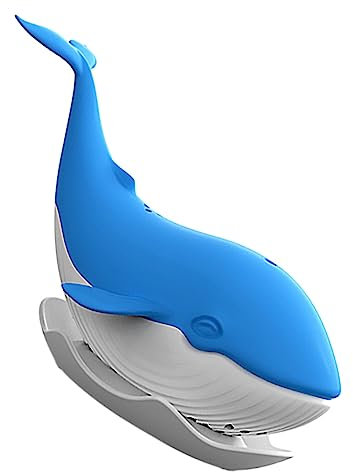 Hoement Silicone Whale-Shaped Tea Strainer and Tea Infuser Blue for Brewing Travel