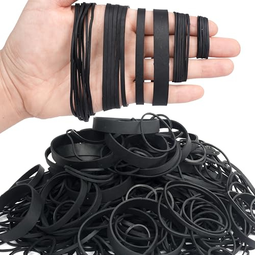 HAIDIBAO Rubber Bands Assorted Sizes Black Elastic Bands Tactical rubber bands for Office supplies 0.5lbs size10,size#16,size#33,size#64,size#84,size(4-4/5 x 1/16)