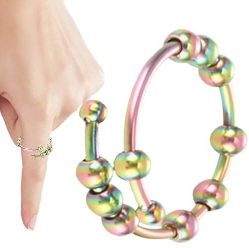 Spinner-ring-smycken, fidget pärlring – avkopplande fidgetring smycken för