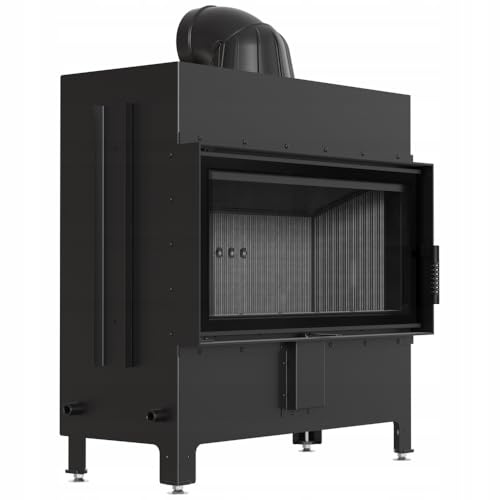 KRATKI Kamineinsatz aus Stahl Lucy 16kW Ø200 BImSchV 2 EEK A+ schwarz | Kamineinsatz aus Stahl, schwarz, 81% Wirkungsgrad, raumluftunabhängig, Ecodesign, Glasfront, Aschekasten