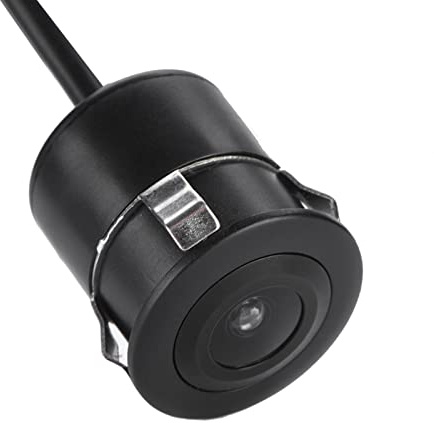 VELATEMOR Piccola Telecamera CCTV CCD, Telecamera CCTV a Colori Cablata con Grandangolo 170°, Impermeabile IP68, Telecamera di Sicurezza Resistente e Compatta per Auto