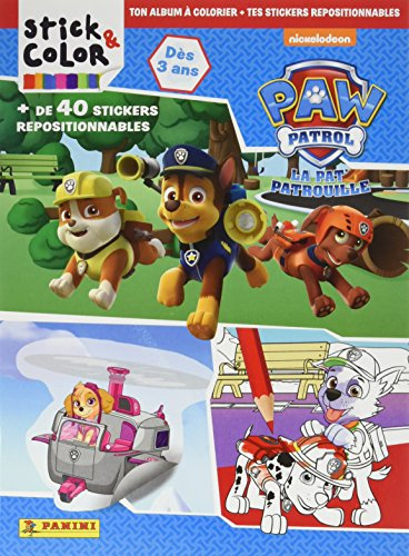 STICK ET COLOR PAW PATROL: Ton album à colorier + tes stickers repositionnables