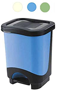 Tontarelli - Pattumiera a pedale 18l Idea Nero/Blu