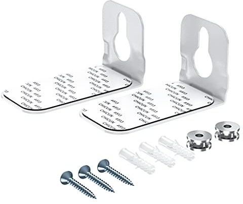 Soundbar Bracket Mount Compatible with Samsung, Sony, LG, Panasonic, JBL, Sharp, Denon, JVC, Yamaha, Canton, Philips, Bose and More Soundbar Wall Mount Kit Sound Bar Mount Mounting Bracket, White