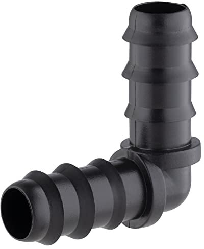 10 raccords cannelés pour tuyau goutte à goutte coude diamètre 16 millimètres AROZ