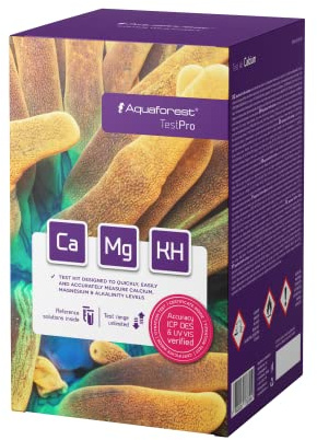 Aquaforest TestPro Pack (Ca KH Mg) | Professionelles Riffaquarium Wassertest-Set | Genaue Kalzium-, Alkalinitäts- und Magnesium-Tests | Salzwasser-Rifftank-Parameter-Überwachungsset