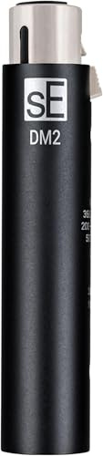 sE Electronics DM2 TNT 1-Kanal Aktiver Inline-Vorverstärker – Schwarzer aktiver Inline-Vorverstärker für passive dynamische und Bandmikrofone mit 15 dB – 30 dB Verstärkung und 8