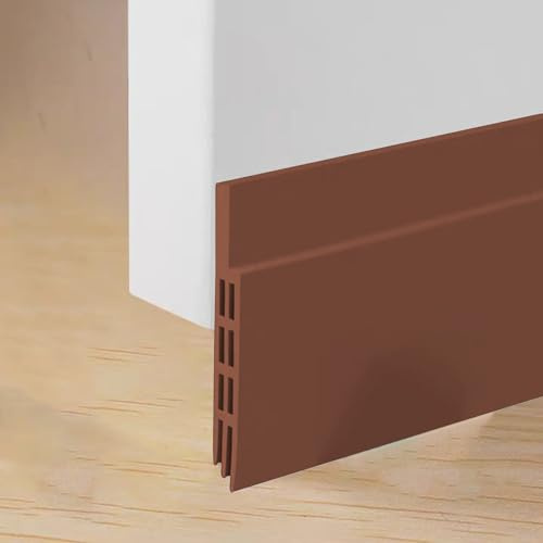 1 Meter Türdichtung Zugluftstopper für Türen,NEU Premium Türdichtung selbstklebend kann frei geschnitten Werden -Schnell & einfach angebracht，als Schallschutz, Kälteschutz (Brown)