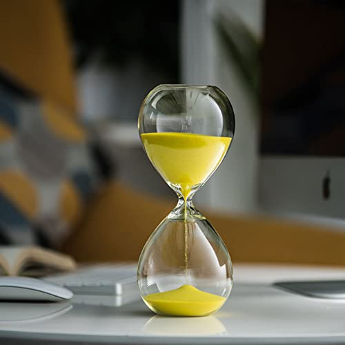 Timglas timer, timglas sandtimer stort mode färgglad sandglas sandglas timglas timer vintage 30 minuter glas sandglas för present kontor skrivbordsdekor (färg: Unik färg, storlek: 8 x 20 cm (30