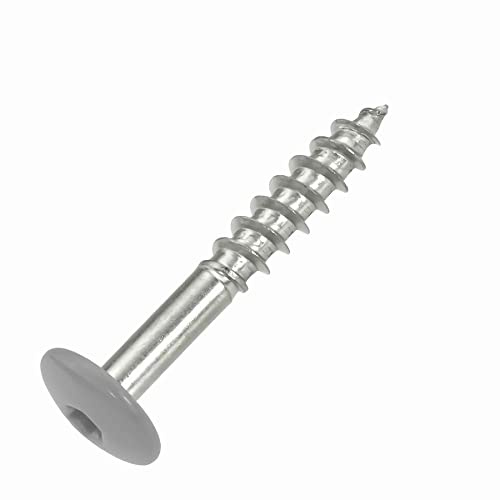 SCREW REBEL Fassadenschrauben 4,8x25 TX20 - RAL 7037 Staubgrau - 100 Stück Edelstahl A2 Trespo