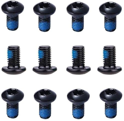 12 Stück Fahrrad Bremsscheiben Schraube M5 x 10MM Titanium T25 Schrauben Scheibenschrauben Fahrradzubehör für MTB Fahrräder (Schwarz)