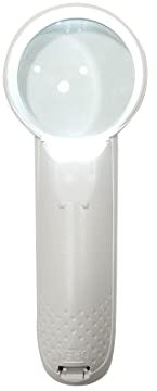 Lupa de Aumento, Lupa de Lectura con Luz, Lupa para Leer, Lupa Cuenta Hilos, Lupa con Soporte, Lupa con Pie, (Plástico, 65mm) Aumento 4X
