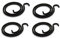 Door Handle Springs - Internal Coil Repair Spring 2 or 2.25 Turns, Black Zinc Coating (2.25 Turns x 1.8mm, Pack of 4)